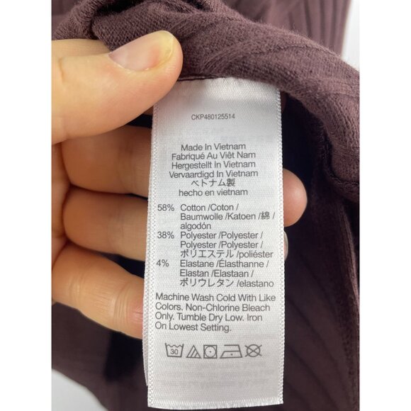 Madewell Women's XXL Relaxed Wide Ribbed Turtleneck Tee High Low Drop Shoulder - Picture 6 of 9